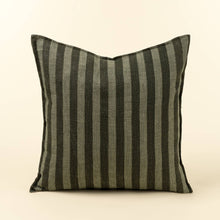Load image into Gallery viewer, Sage Stripe Double Sided Linen Pillow