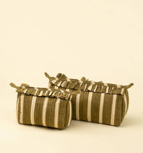 Load image into Gallery viewer, Olive Block Print Zipper Pouch