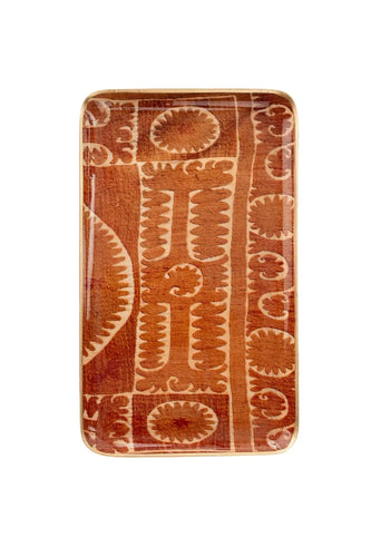 Block Print Enameled Tray