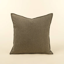 Load image into Gallery viewer, Sage Stripe Double Sided Linen Pillow