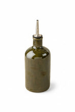 Load image into Gallery viewer, Stoneware Vinegar and Olive Oil Cruets, Deep Green