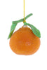 beaded glass tangerine ornament