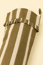 Load image into Gallery viewer, Block Print Stripe Stocking, Olive
