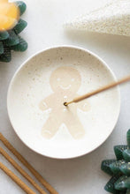 Load image into Gallery viewer, Gingerbread Man Ceramic Incense Holder Plate