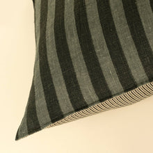 Load image into Gallery viewer, Sage Stripe Double Sided Linen Pillow