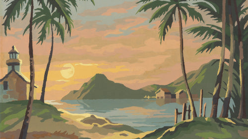 Hawaiian Paint by Number Frame TV Art