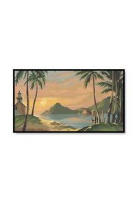 Hawaiian Paint by Number Frame TV Art