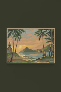 Hawaiian Sunset Paint by Number