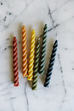 Load image into Gallery viewer, Spiral Beeswax Taper Candles